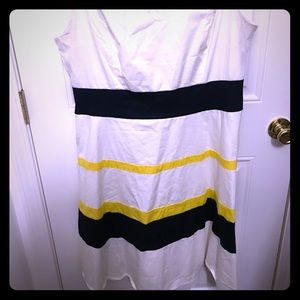 Off white striped dress